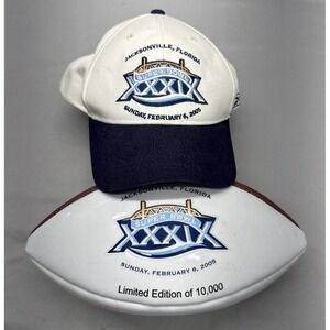 NFL Super Bowl 39 XXXIX Full Size Limited /10,000 Wilson Auto ball With Cap